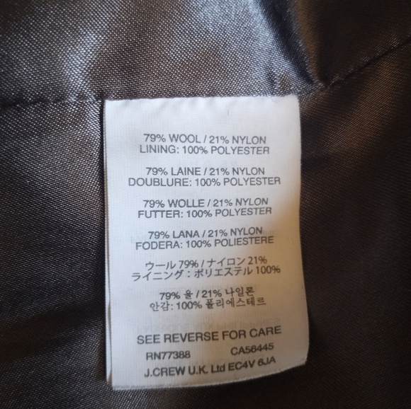 J. Crew Stadium Cloth Classic  Preppy Wool Placket Zipper Casual Black Jacket - Picture 5 of 8